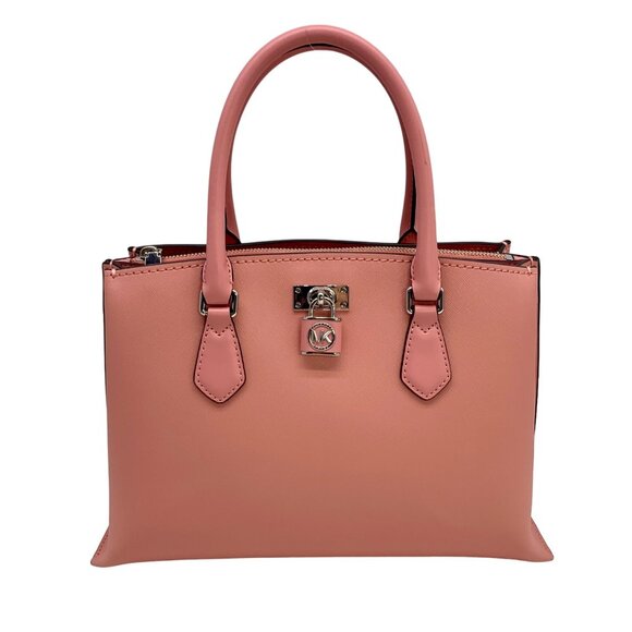 Michael Kors Rose Pink Saffiano Leather Ruby Satchel